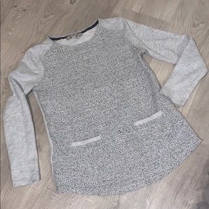 LOFT Marled Sweater Tunic with Front Pockets